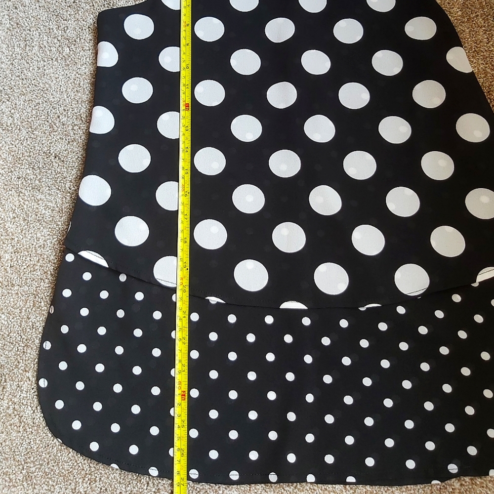 Ricki's Black and Off White Polka Dot Layered Sleeveless Top - Picture 5 of 6